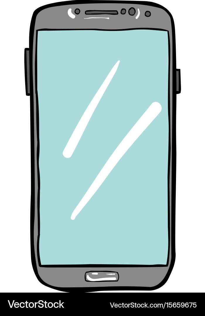 Smartphone Icon - Flat Cartoon Vector Image