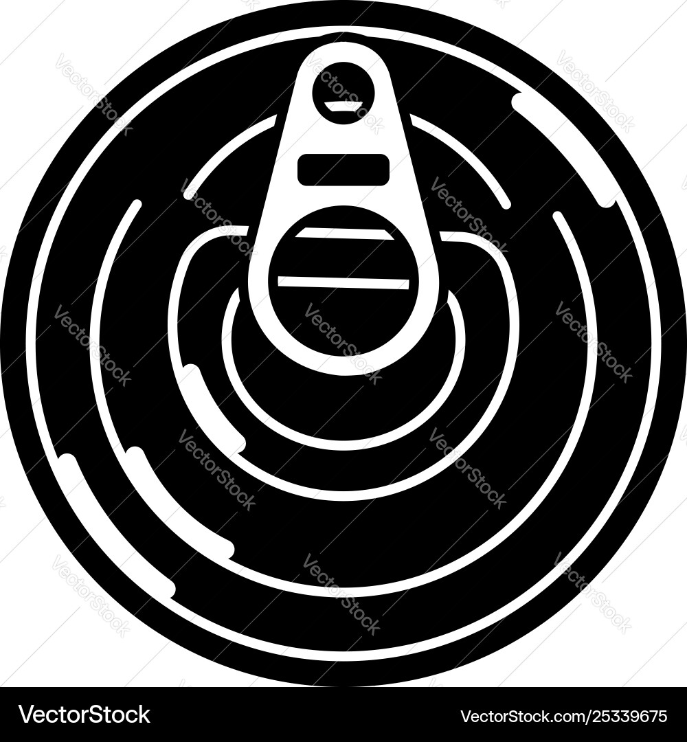 Top view tin can icon simple style Top view tin can icon simple style vector image