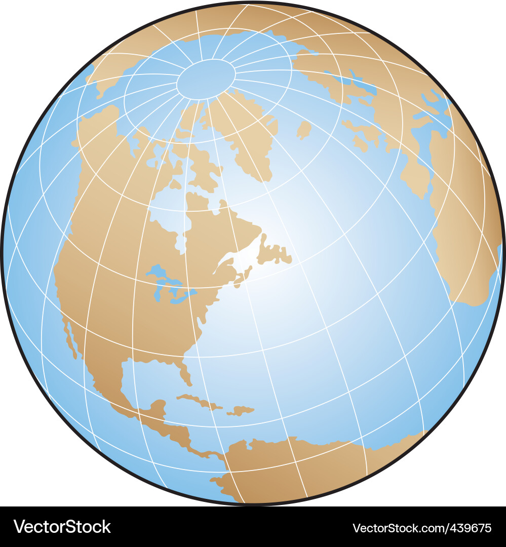 World Map Globe vector image
