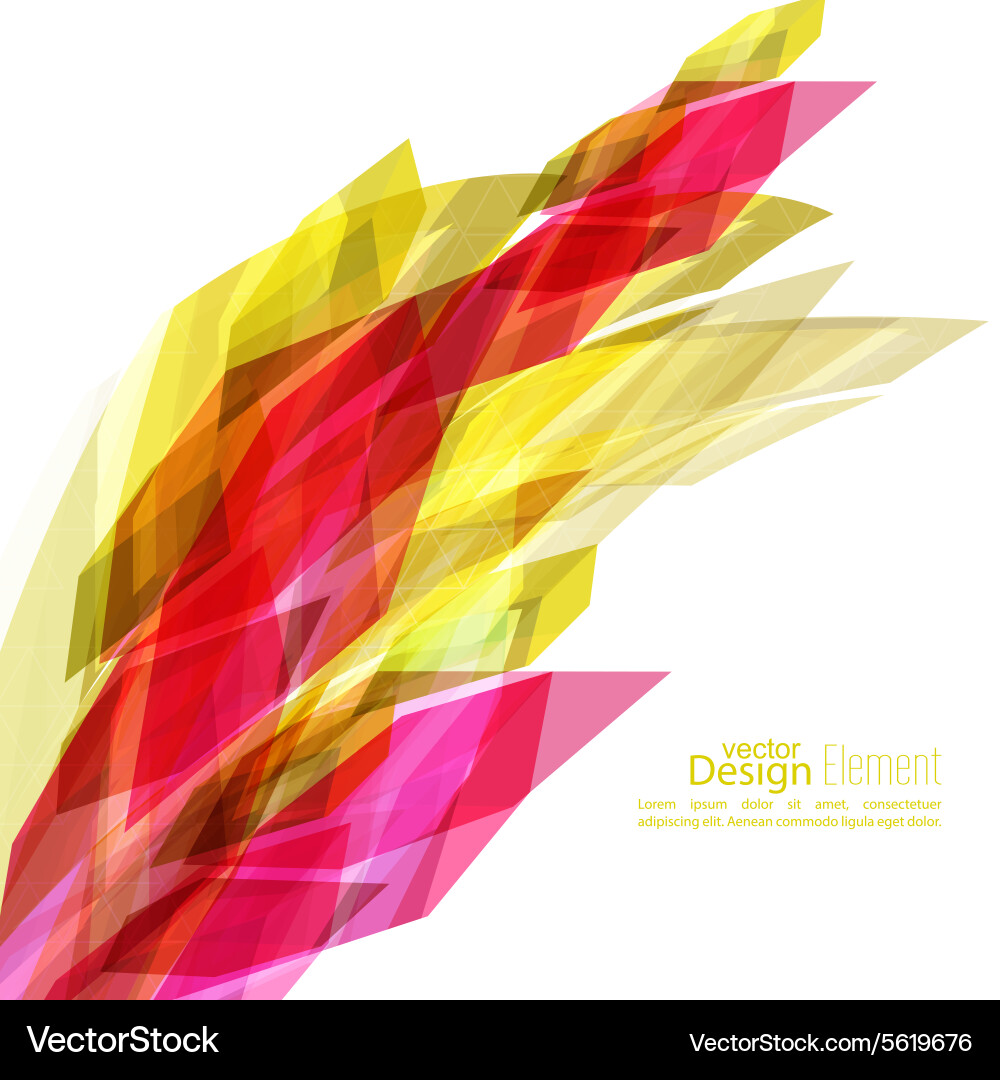 Angular geometric color shape Vector Image