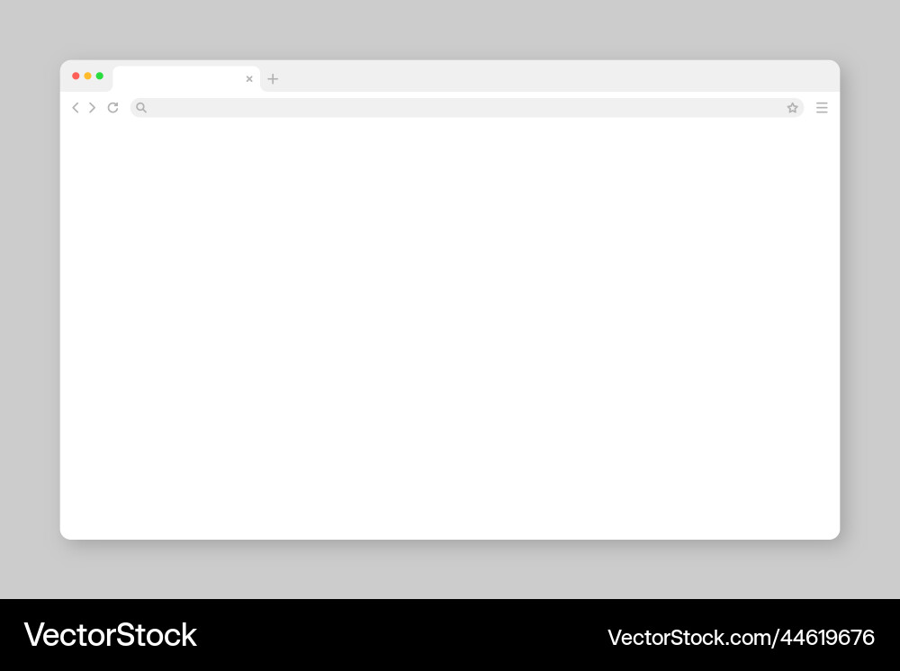 Blank web browser window with tab toolbar Blank web browser window with tab toolbar Vector Image