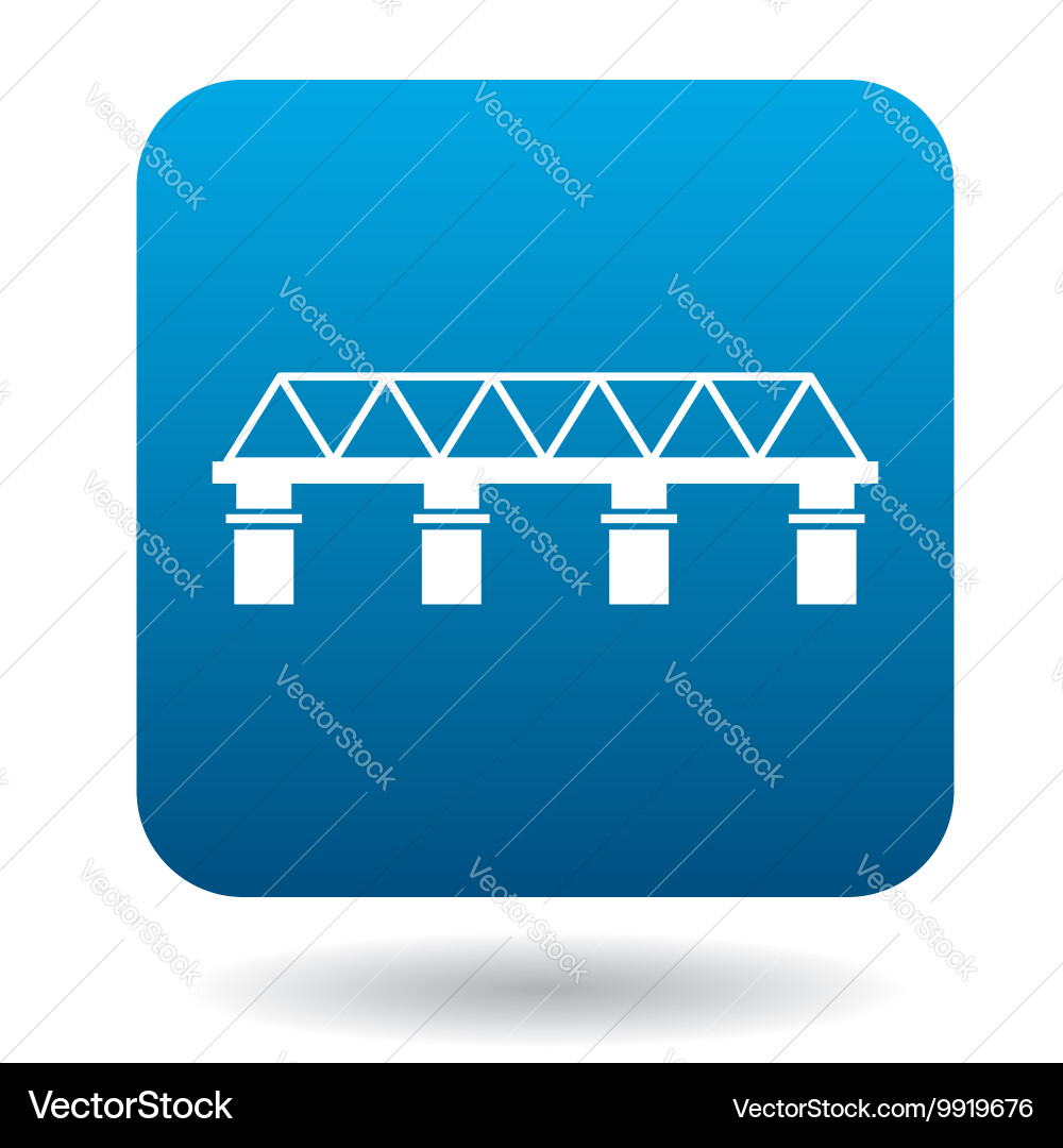 Bridge icon in simple style Vector Image