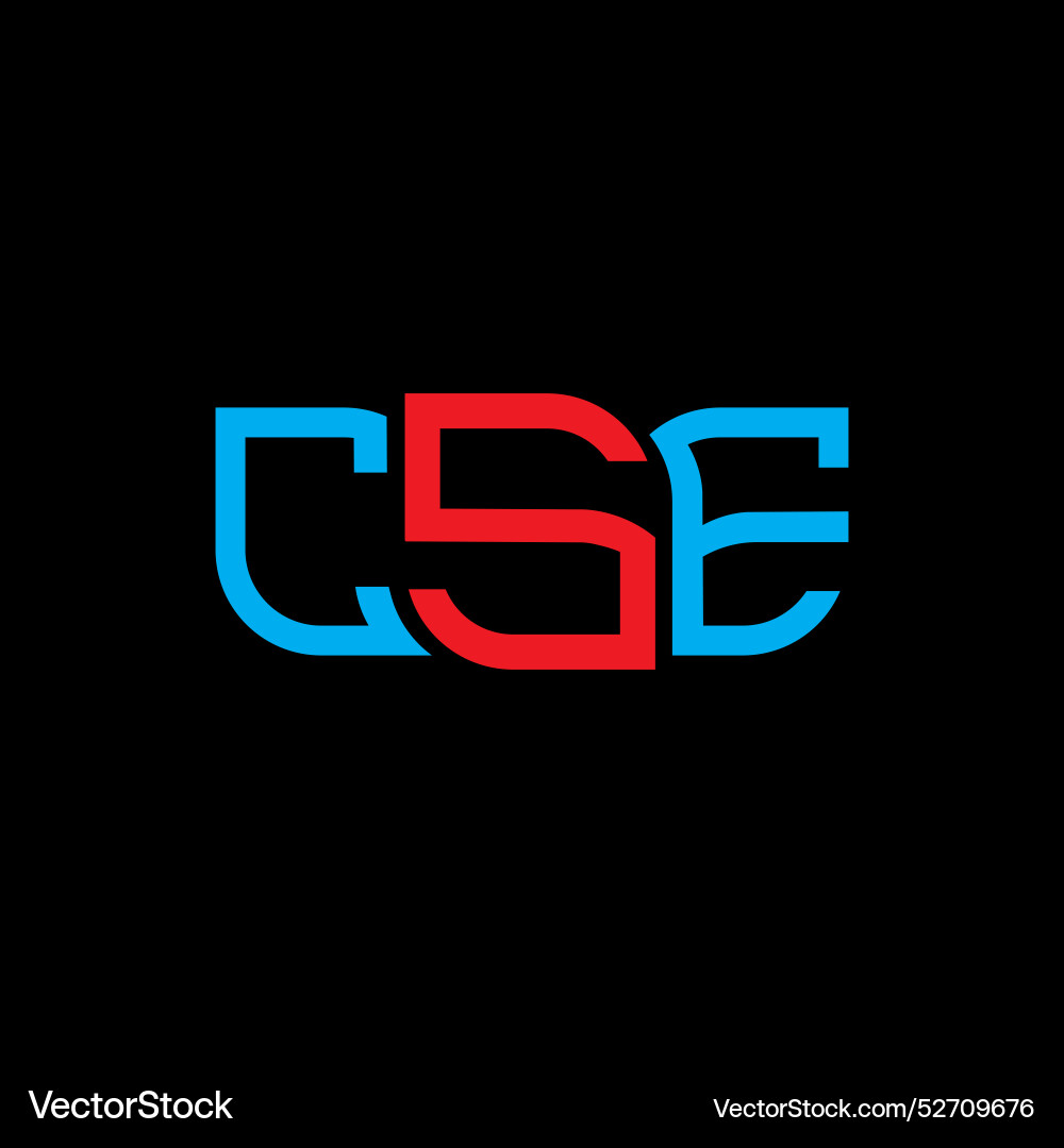 Cse logo design simple and modern Vector Image