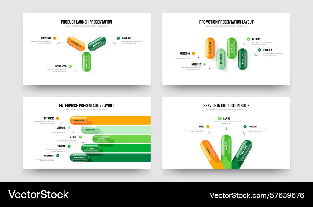 Sales introduction three four five option Sales introduction three four five option vector image