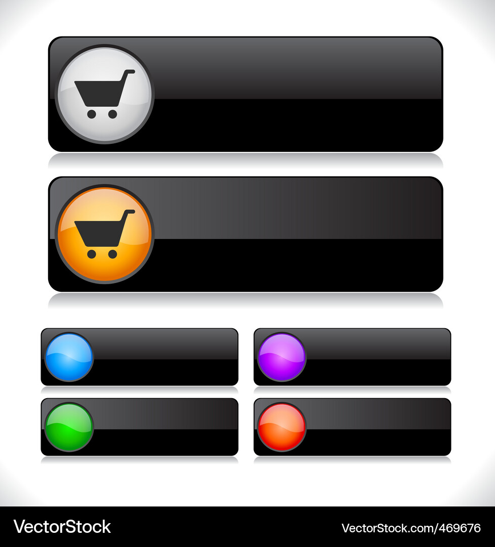 Website template buttons Vector Image