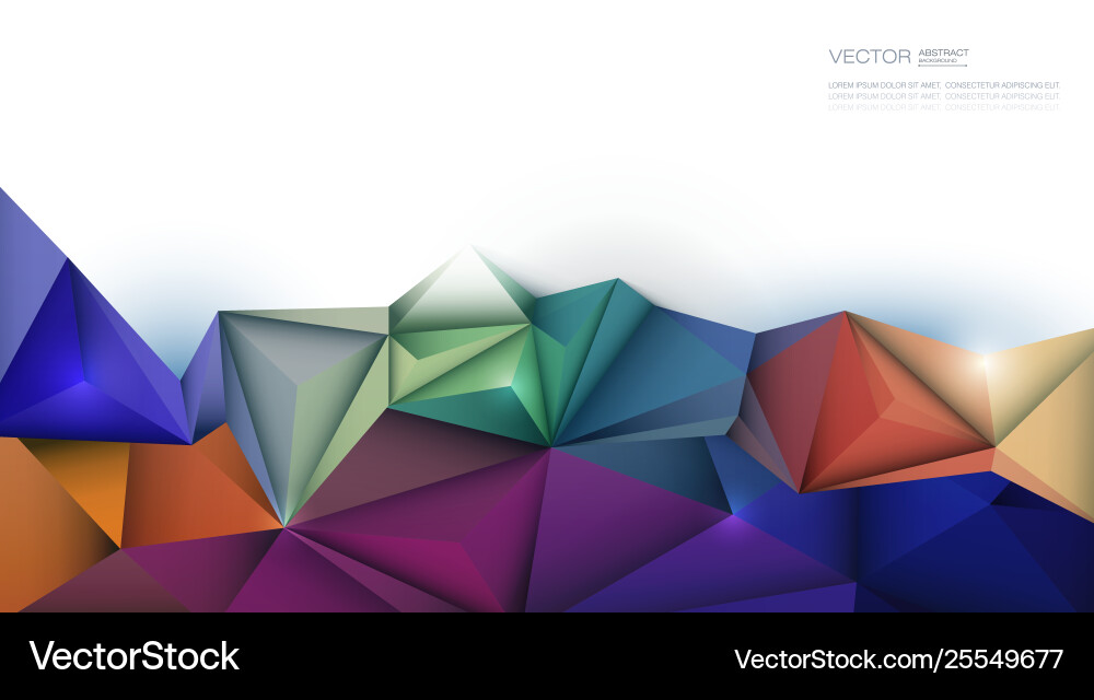 3d geometric polygon triangle pattern shape 3d geometric polygon triangle pattern shape vector image