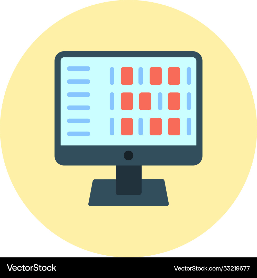 Coding flat circle icon Vector Image