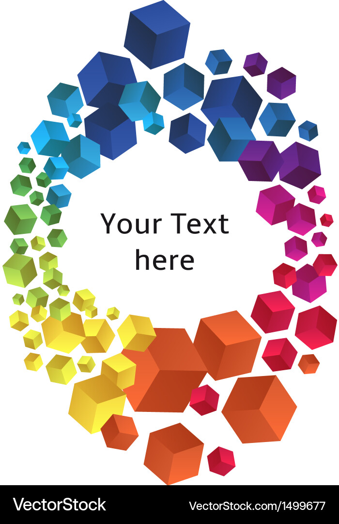 Colorful 3D Cube Background Royalty Free Vector Image