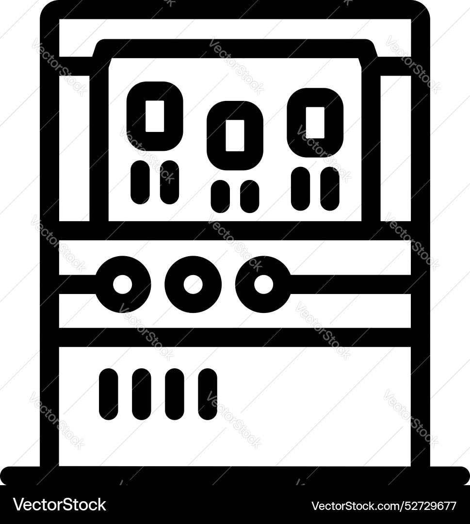 Computer server performing advanced data Computer server performing advanced data vector image