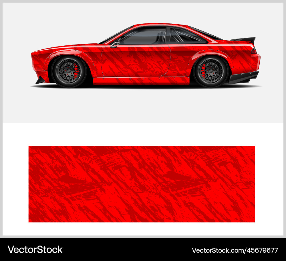 Flag Car Wrap Pattern vector image