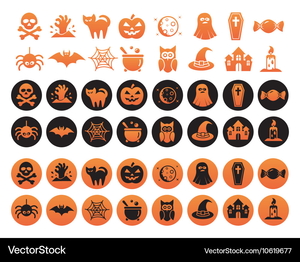 Halloween Icon Set Vector Image