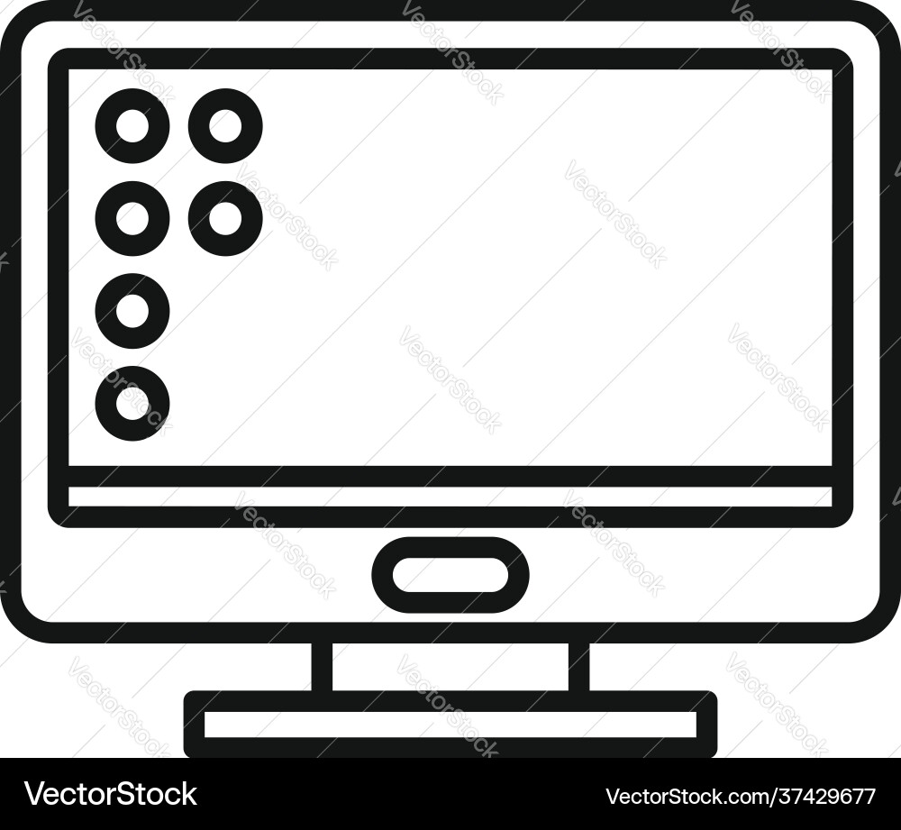 Monitor operating system icon outline style Monitor operating system icon outline style Vector Image