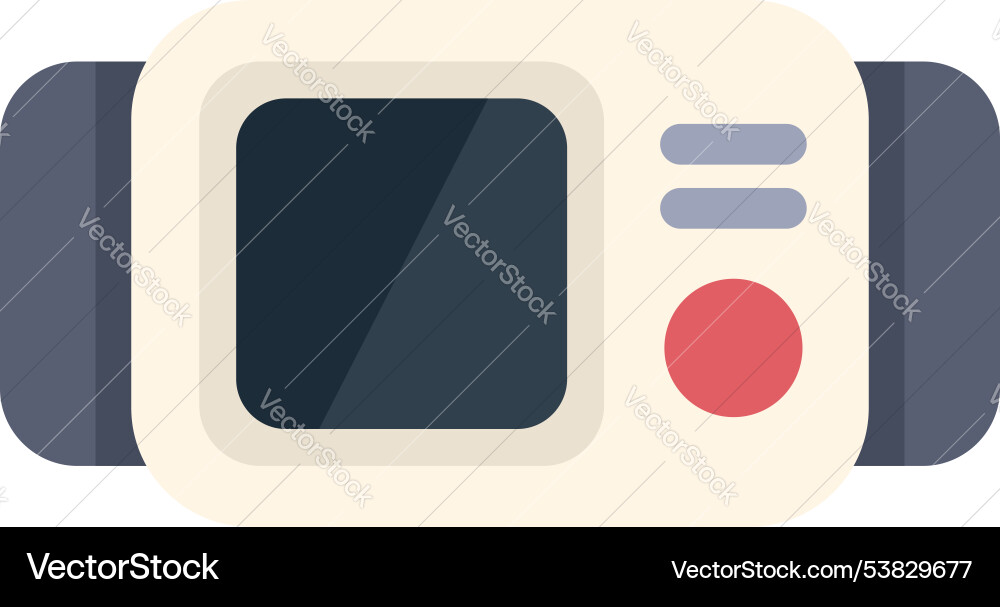 Old pixelated handheld video game console playing Old pixelated handheld video game console playing vector image