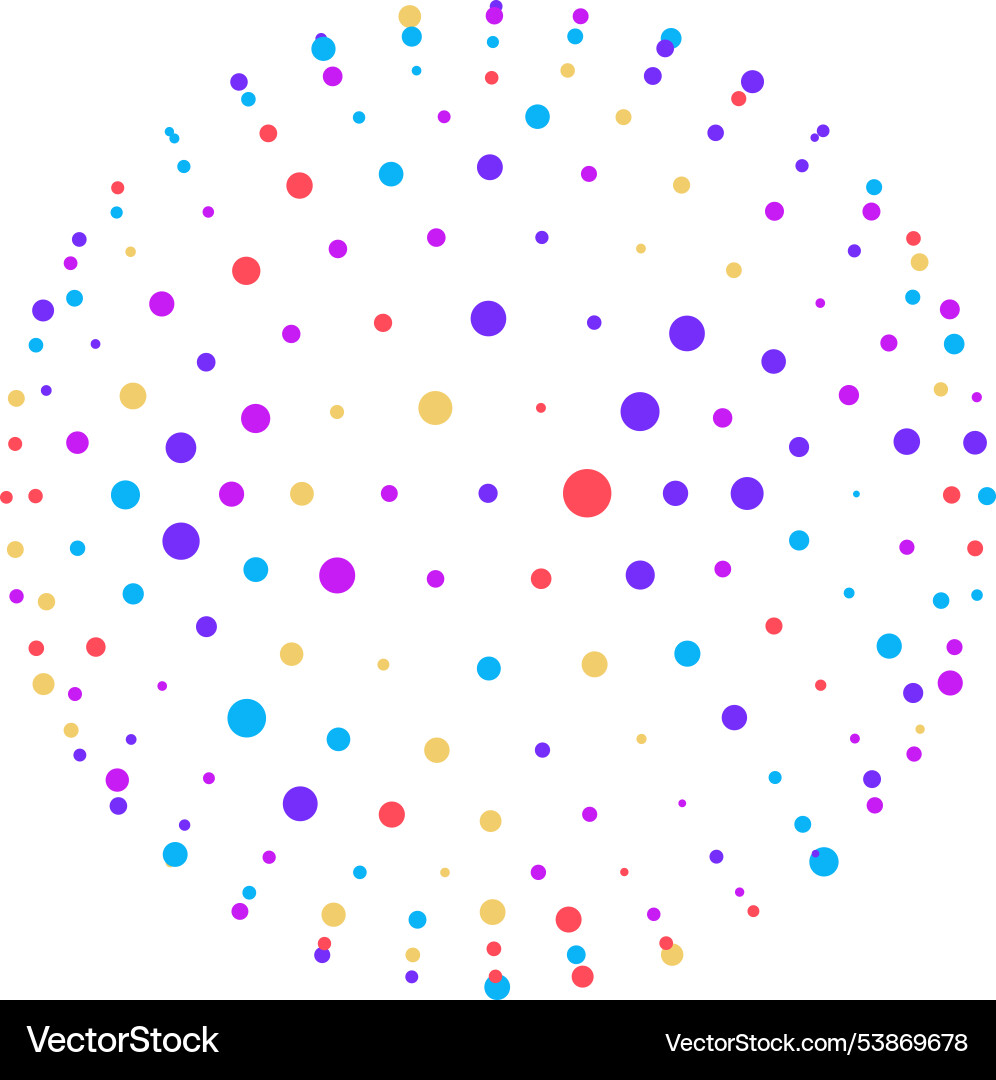 Abstract sphere consisting of colorful dots Abstract sphere consisting of colorful dots vector image