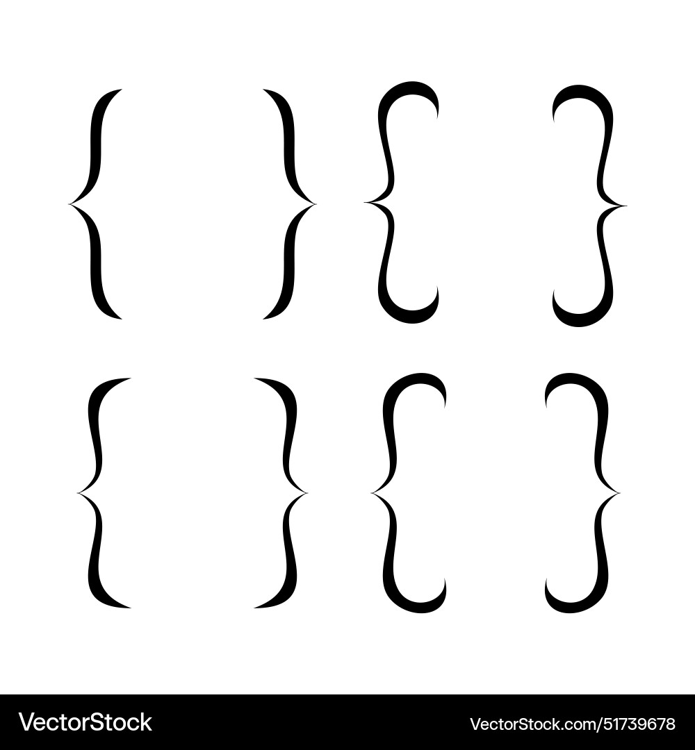 Bracket set collection Bracket set collection vector image