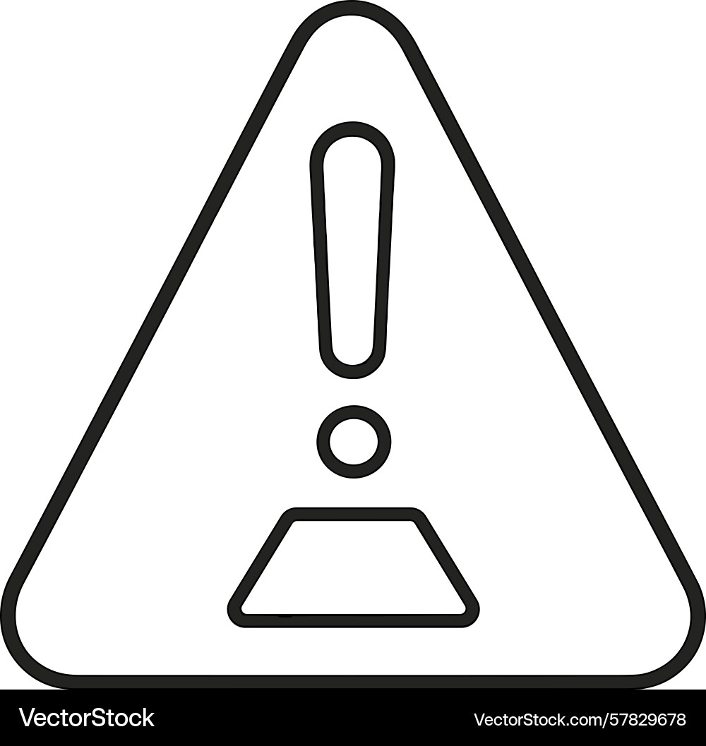 Caution symbol with exclamation mark and triangle Caution symbol with exclamation mark and triangle vector image