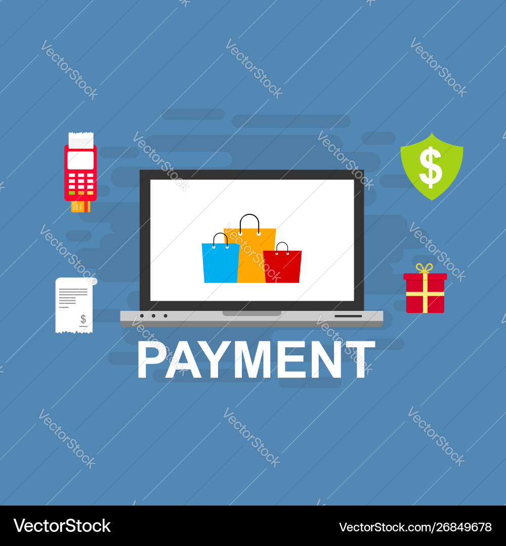 Concept online and mobile payments for web page Concept online and mobile payments for web page vector image