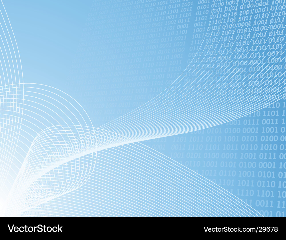 Digital Binary Background Vector Image