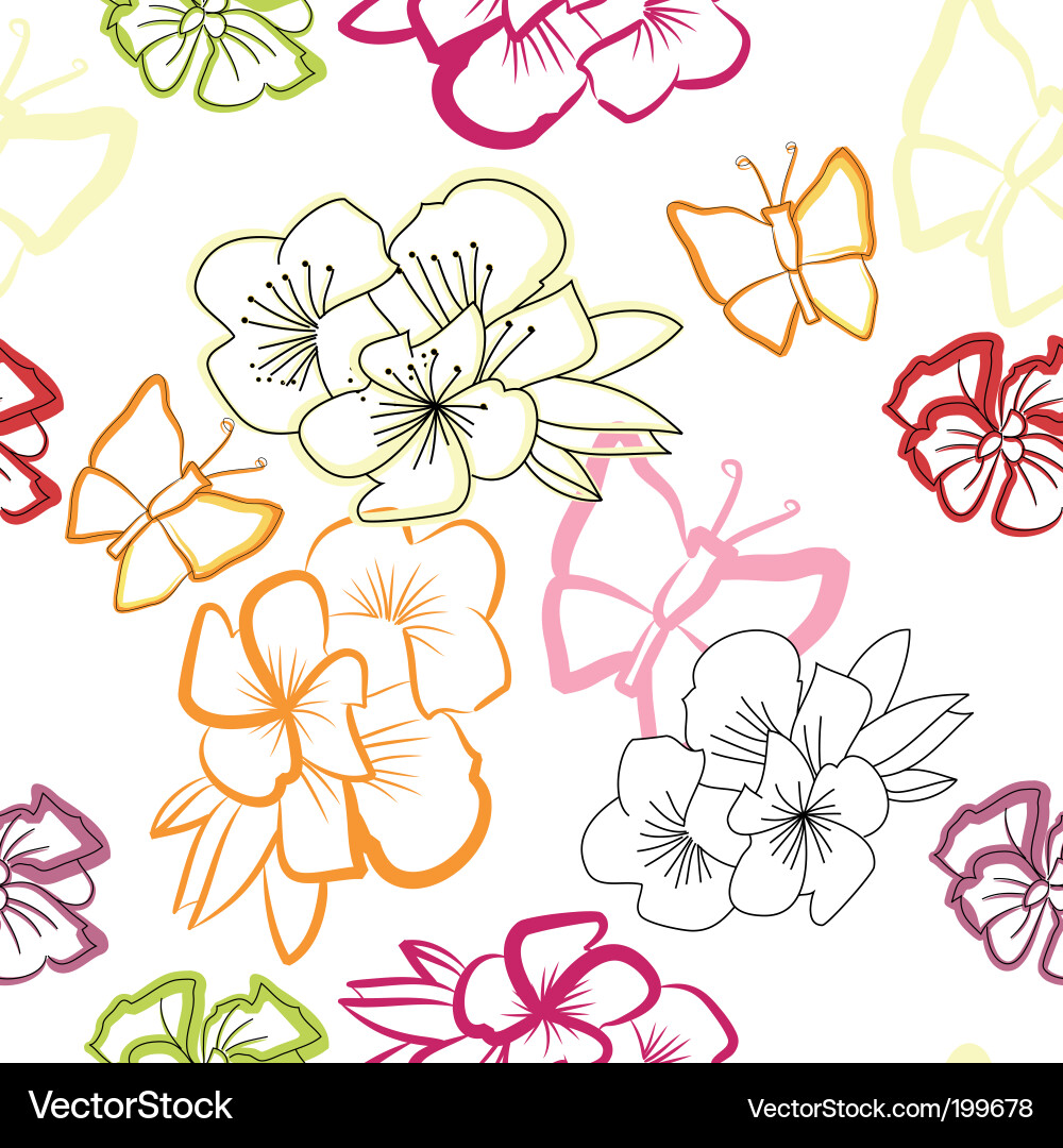 Floral Seamless Pattern Vector Image