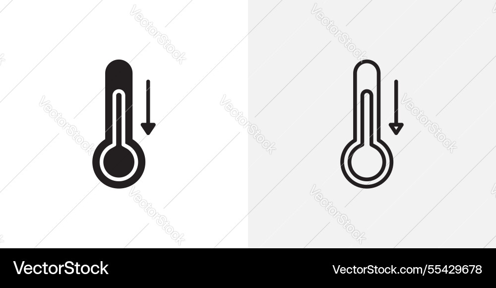 Low temperature icons pack for apps and ui ux Vector Image