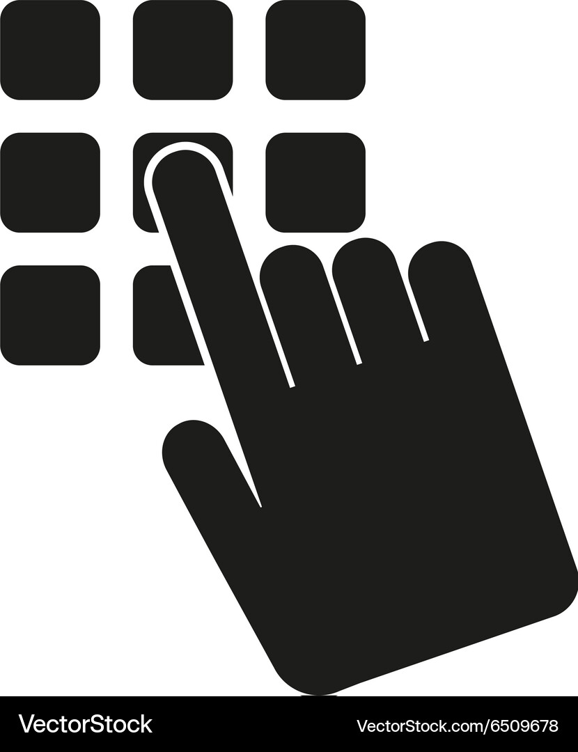 Password Lock Icon - Access & Security Vector Image