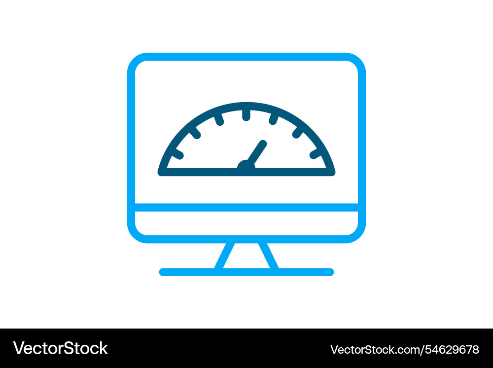 Performance icon line style related Performance icon line style related vector image