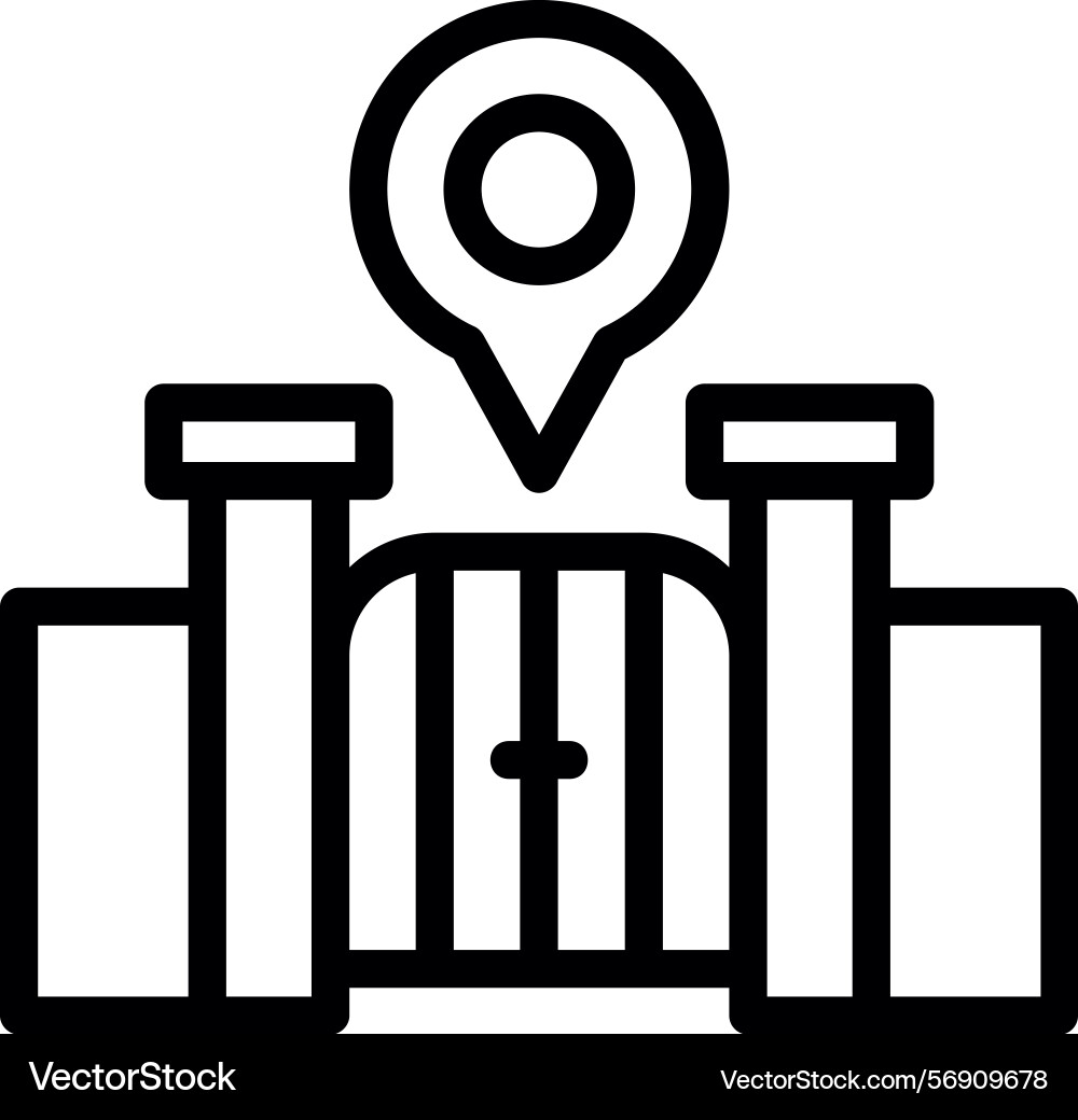 Zoo linear style icon design Vector Image