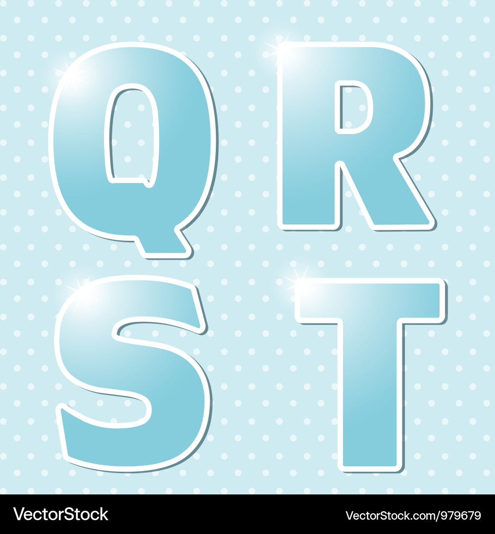 Blue alphabet Vector Image