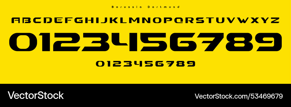 Bold athletic font dynamic numbers and letters Bold athletic font dynamic numbers and letters vector image