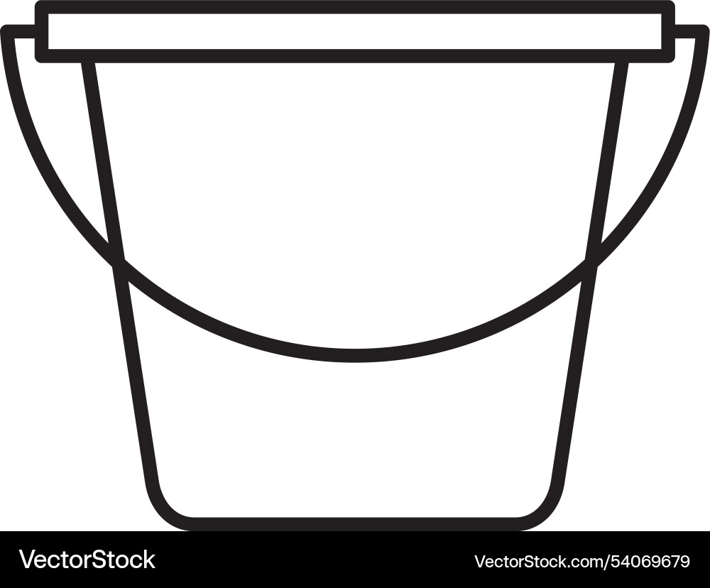 Bucket line icon design Vector Image