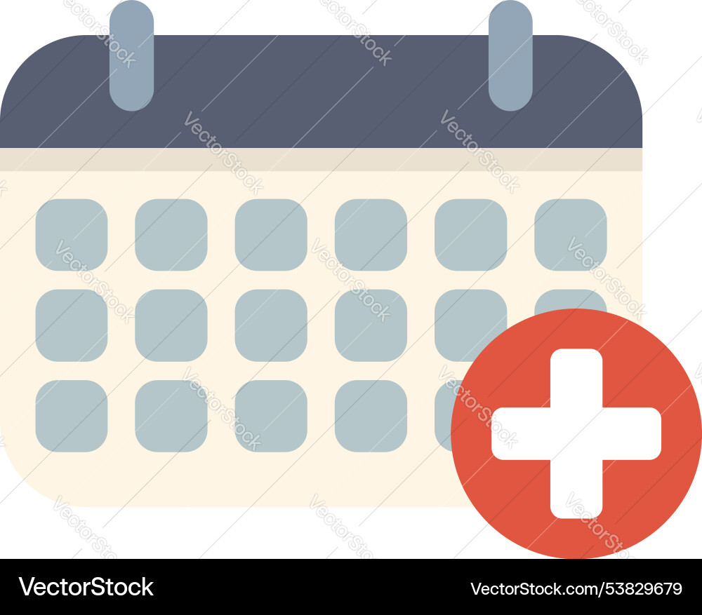 Calendar showing adding event using plus sign icon Calendar showing adding event using plus sign icon vector image