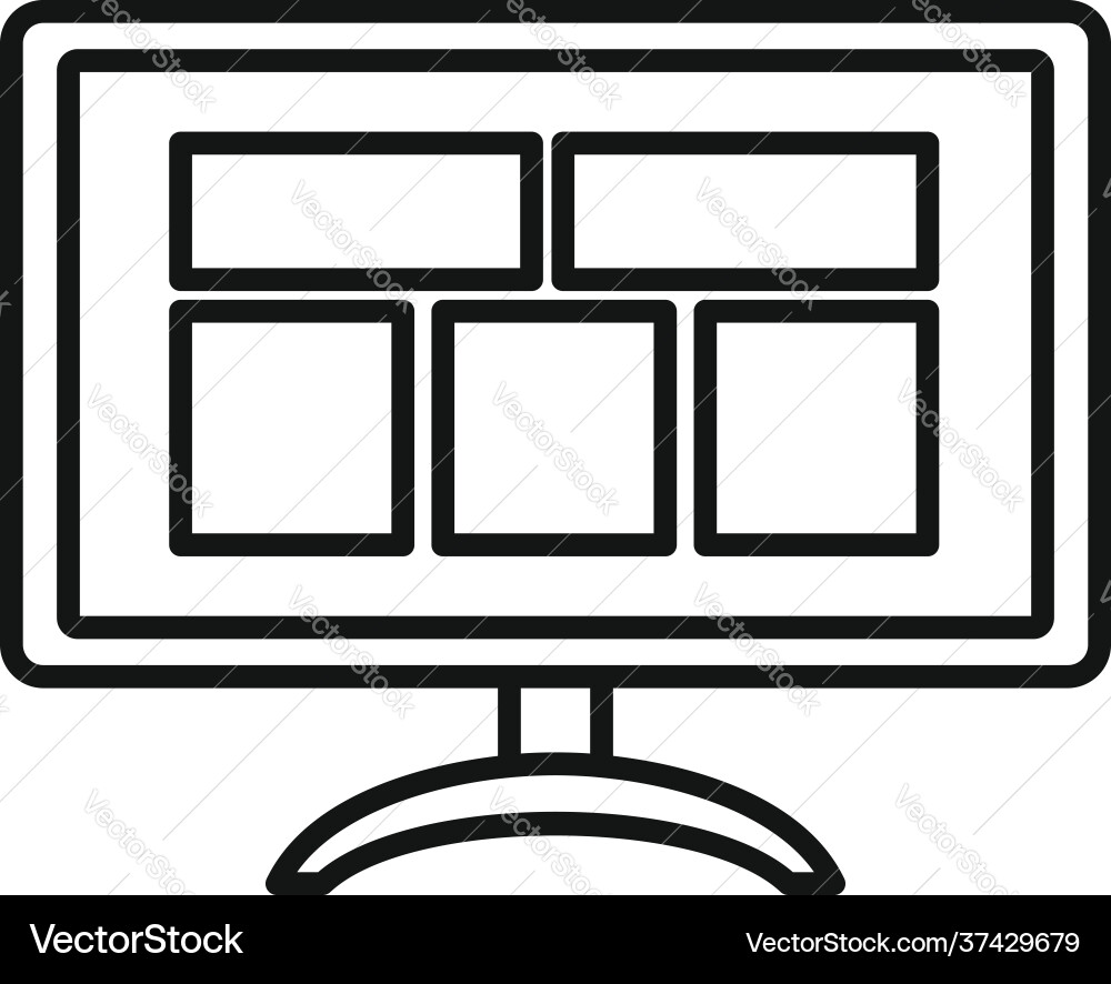 Computer software icon outline style Computer software icon outline style vector image