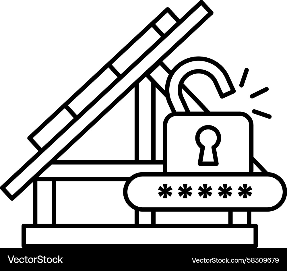 Lock and Key - Missing Key Vector Image