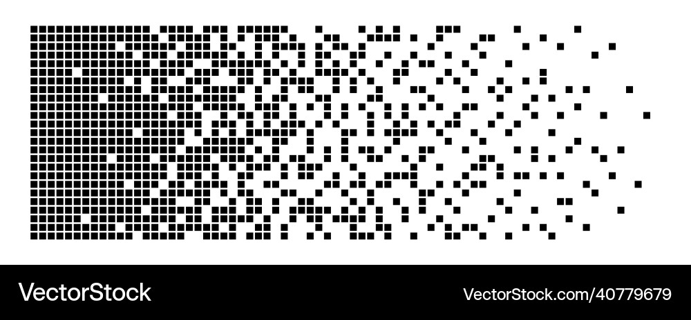 Pixel Decay & Disintegration Effect Vector Image