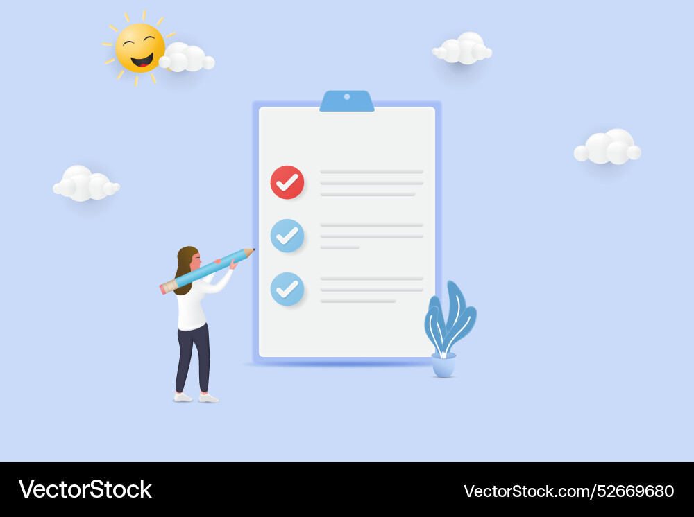 Task Planning Character 3d characters planning schedule managing work Vector Image
