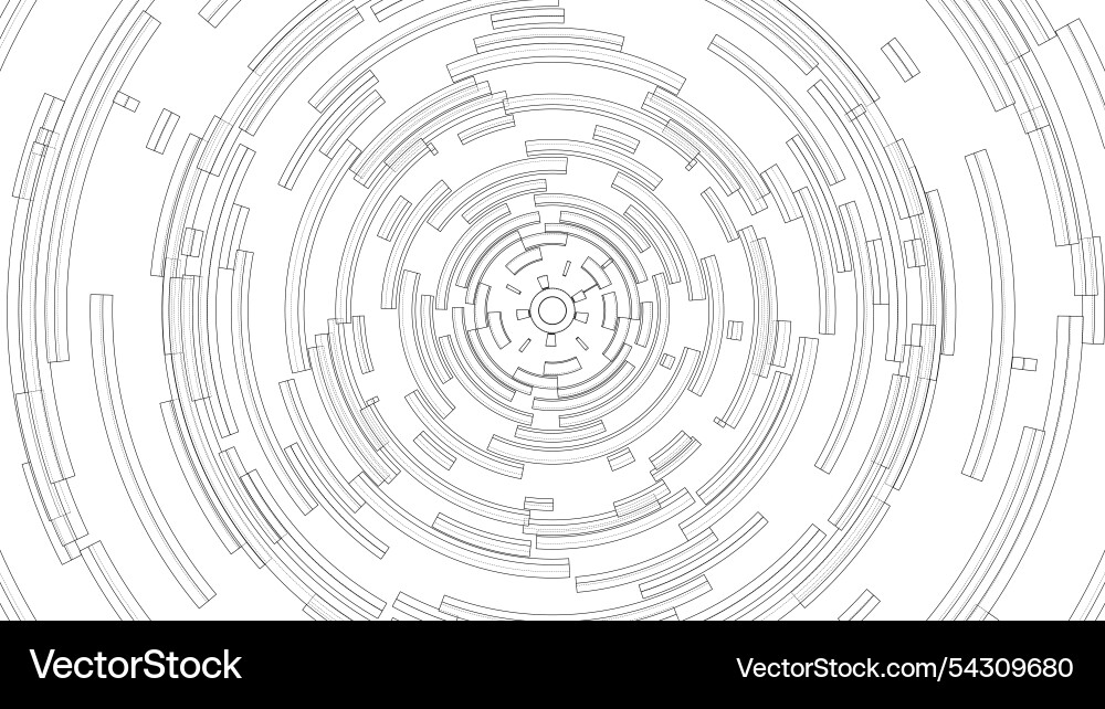 3d circular pattern style wireframe model 3d circular pattern style wireframe model Vector Image