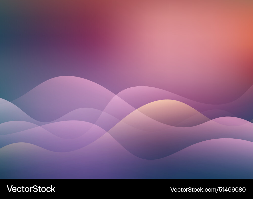 Abstract background with gradient waves design vector image