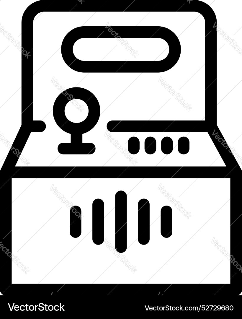 Arcade game machine with buttons and joystick Arcade game machine with buttons and joystick vector image