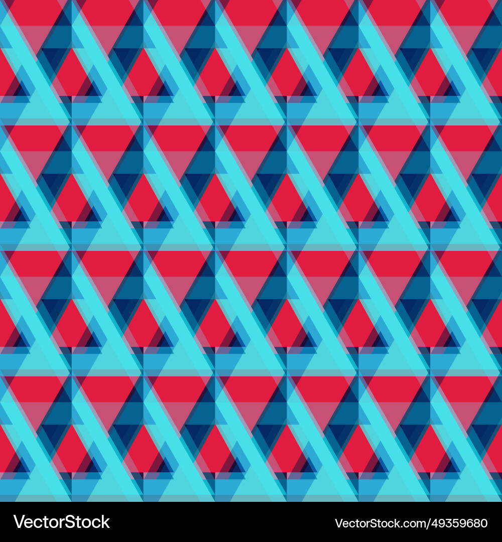 Blue and red triangles seamless pattern Blue and red triangles seamless pattern vector image