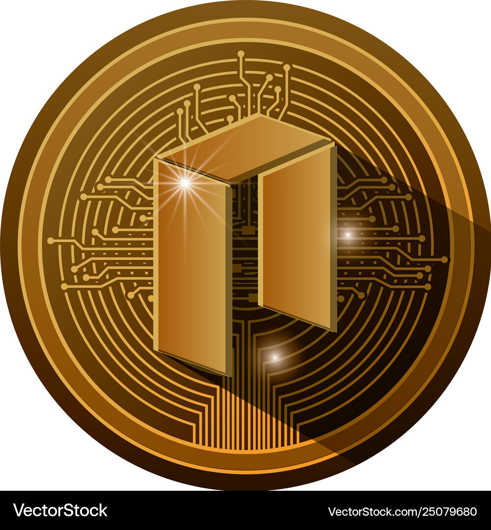 Cryptocurrency neo coin with circuit lines – Royalty-Free Vector |  VectorStock