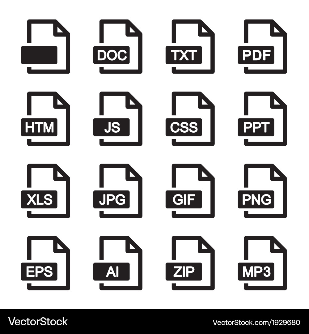 Document Icon Collection vector image