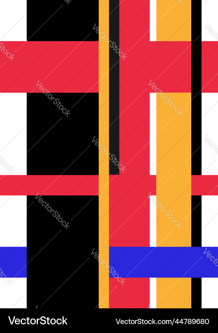 Intersection of simple shapes and color abstract Vector Image