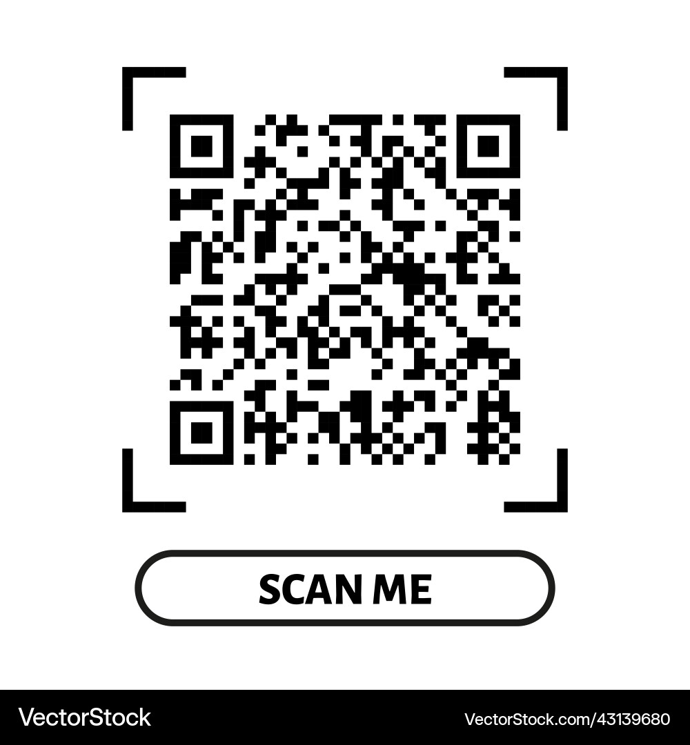 QR Code Scan Template vector image