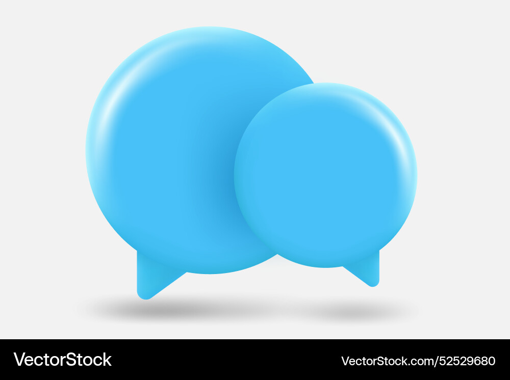 Speech bubbles with copy space 3d Speech bubbles with copy space 3d vector image