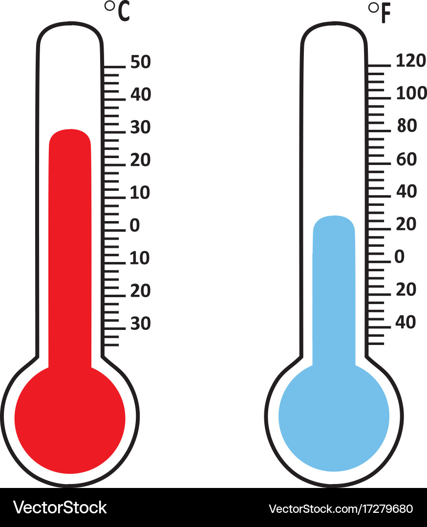 Temperature thermometers Royalty Free Vector Image