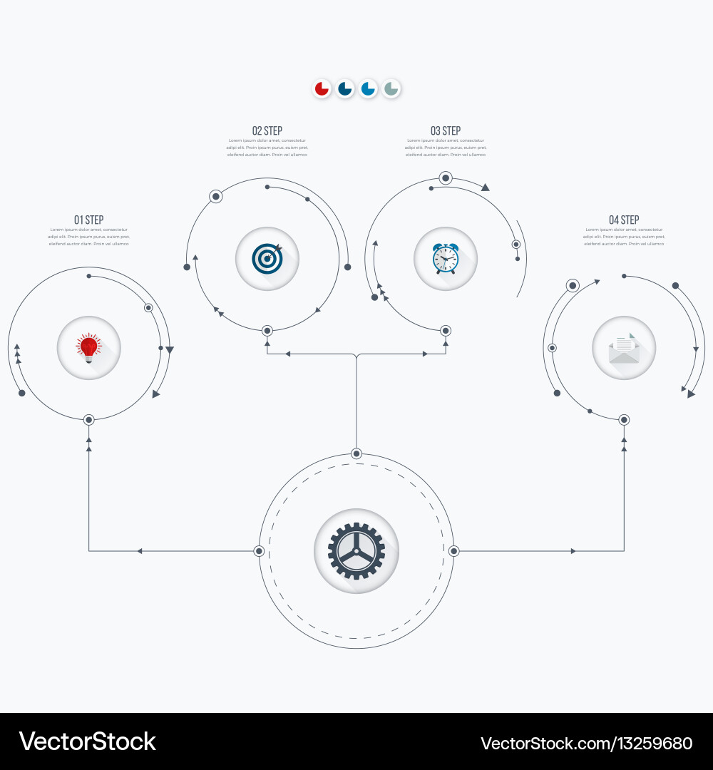 Workflow Diagram Template - Circular Options vector image