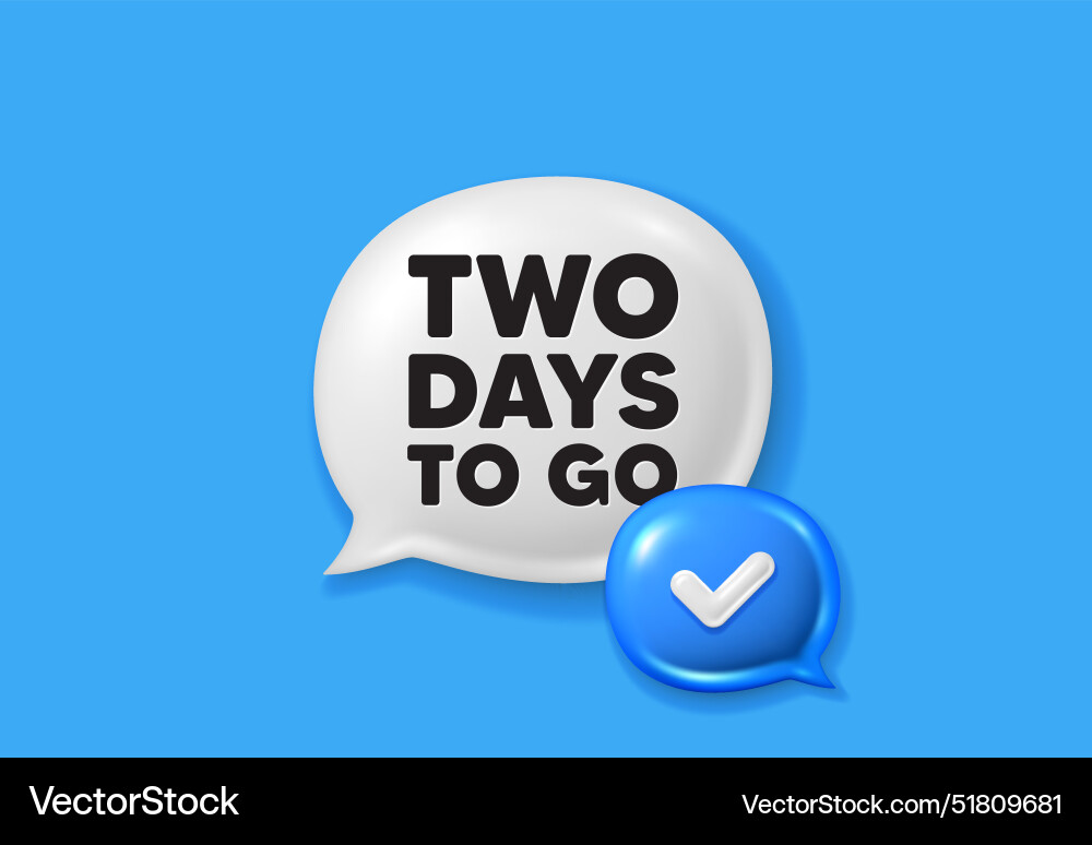 2 days to go symbol special offer price sign 2 days to go symbol special offer price sign vector image