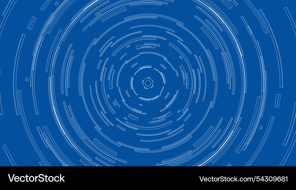 3d circular pattern style wireframe model vector image