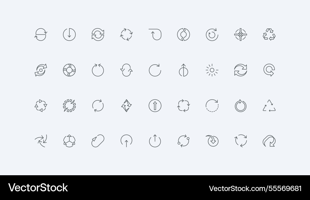 Circular arrows round loop signs of refresh vector image