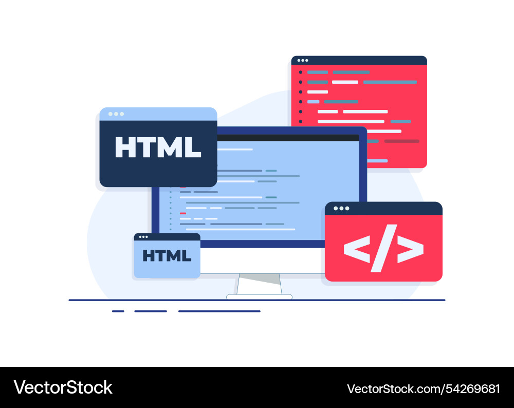 Codier- oder Programmiersoftwareschnittstelle Vektorbild